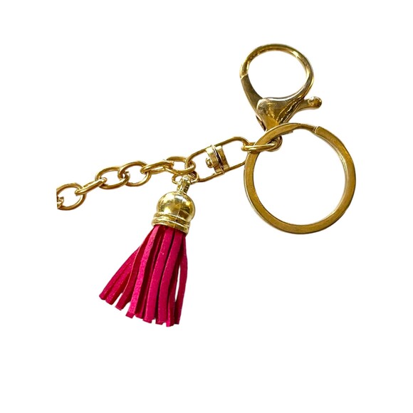 Pink and Blue Emoji Eyes Rhinestone Keychain Bag Charm - Picture 5 of 8